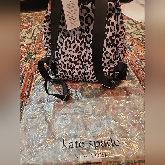 kate spade Lilac Leopard Print Backpack - Picture 5 of 9